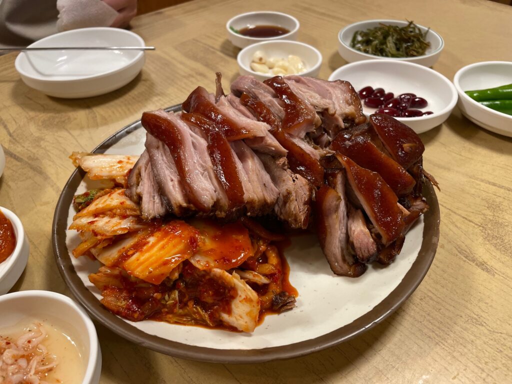 Korean meat dish Cauldron Jokbal in Gyeongju, Gyeongsangbuk-do