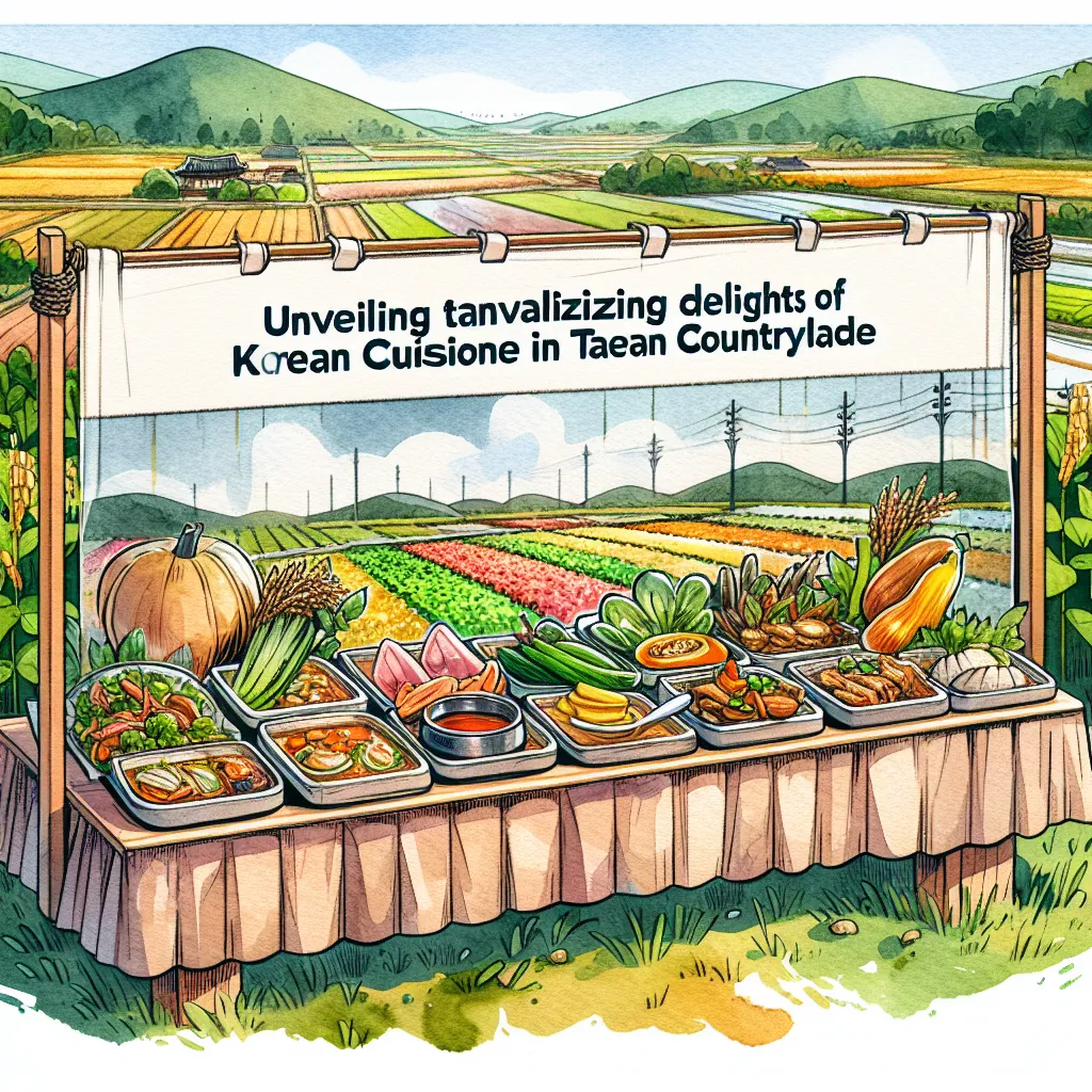 大韓民国の田舎で味わう韓国料理