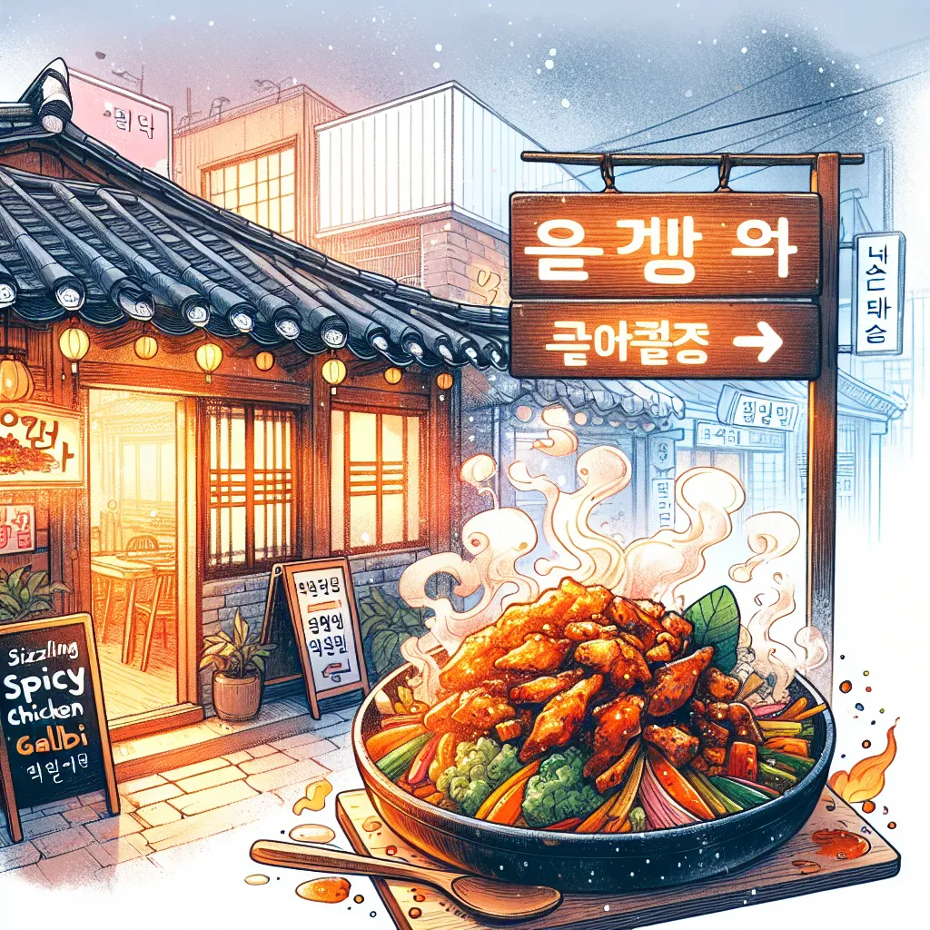 지글지글 매운 치킨-갈비 레스토랑